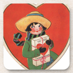  meisje cadeau Valentijn hart Bier Onderzetter