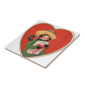  meisje cadeau Valentijn hart Tegeltje (Zijkant)