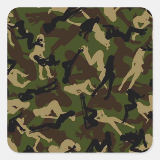 Meisje Camo Stickers (Voorkant)