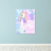  meisje canvas afdruk (Insitu (Houten vloer))