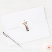 Meisje Chef Stick Figuur Stickers (Envelop)