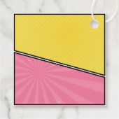 Meisje Comic Book Style Superhero Verjaardag Dank  Bedankjes Labels (Achterkant)