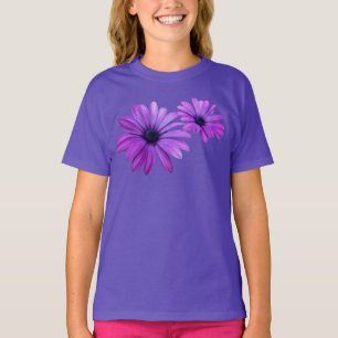 Meisje Daisy T-shirt Biologisch Paarse Bloem Shirt