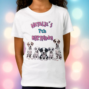 Meisje Dalmatiër Pup Verjaardagsfeestje T-shirt