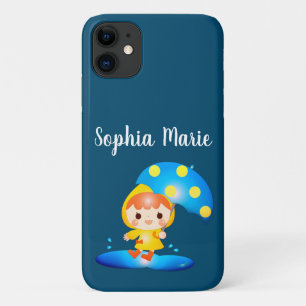 Meisje dansen onder de regen iPhone 11 hoesje