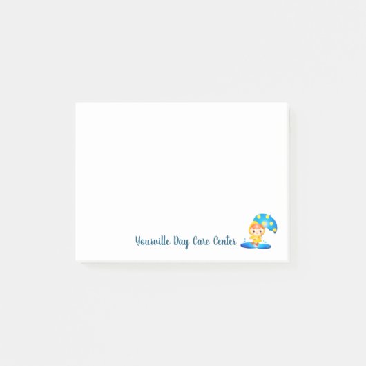 Meisje dansen onder de regen post-it® notes (Voorkant)