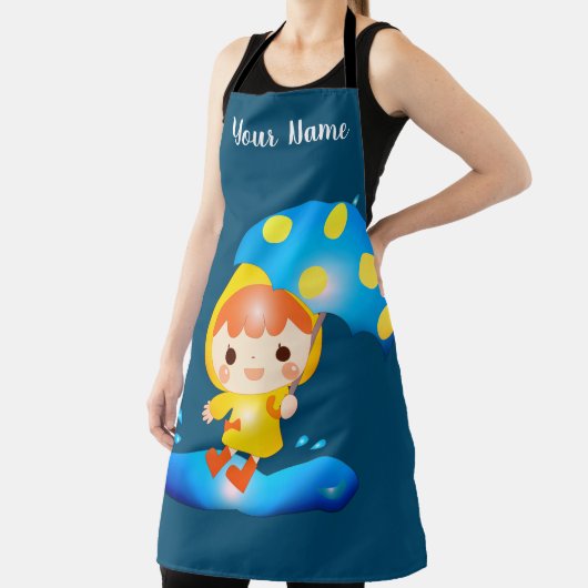 Meisje dansen onder de regen schort (Insitu)