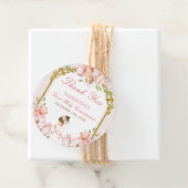 Meisje dat bidt Goud Eerste Heilige Communie Dank Bedankjes Labels (In situ)