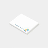 Meisje dat danst in de regen post-it® notes (Schuin)