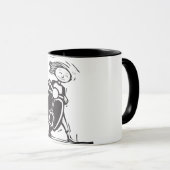 Meisje dat een scooter-Mok bestuurt Mok (Voorkant rechts)