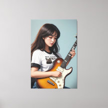 Meisje dat gitaar speelt