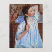 Meisje dat haar haar haar haar schikt | Mary Cassa Briefkaart (Voorkant)