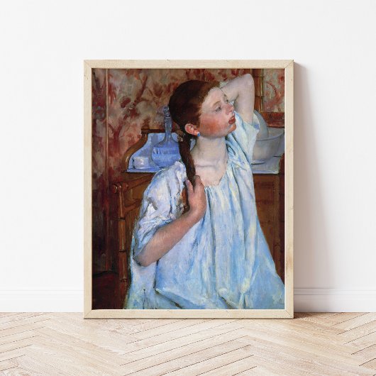 Meisje dat haar haar haar haar schikt | Mary Cassa Poster