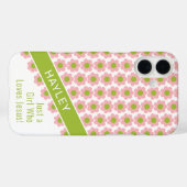 Meisje dat houdt van Jesus Pink Daisy Case-Mate iPhone Case (Achterkant (horizontaal))