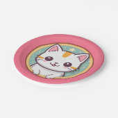 Meisje dat houdt van Kittens verjaardagsfeestje Papieren Bordje (Gekanteld)