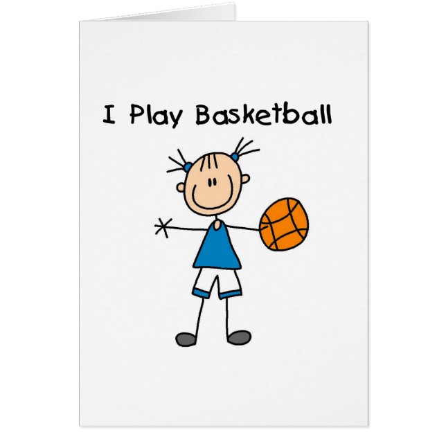 Meisje dat ik Basketball speel (Voorkant)