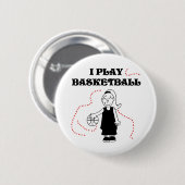 Meisje dat ik Basketball speel Ronde Button 5,7 Cm (Voorkant /achterkant)