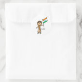 Meisje dat ik rijd ronde sticker (Tas)