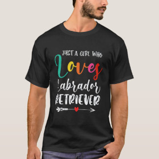 Meisje dat Labrador Retriever Honden Cute Lab Moed T-shirt