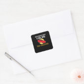 Meisje dat tipdansers danst vierkante sticker (Envelop)