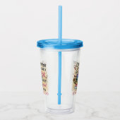 Meisje dat van boeken houdt acryl drinkbeker (Rechts)