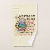 Meisje dat van boeken houdt bad handdoek (Handdoek)