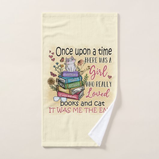 Meisje dat van boeken houdt bad handdoek (Handdoek)