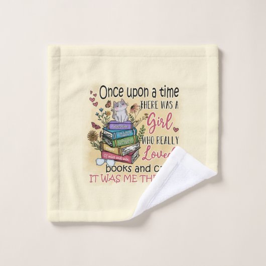 Meisje dat van boeken houdt bad handdoek (Wasdoekje)