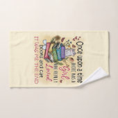 Meisje dat van boeken houdt bad handdoek (Handdoek)