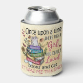 Meisje dat van boeken houdt blikjeskoeler (Blikje Voorkant)