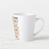 Meisje dat van boeken houdt latte mok (Rechts)