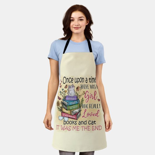 Meisje dat van boeken houdt schort (Gedragen)