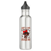 Meisje dat van chocolademelk houdt, Schattige Kawa Waterfles (Links)