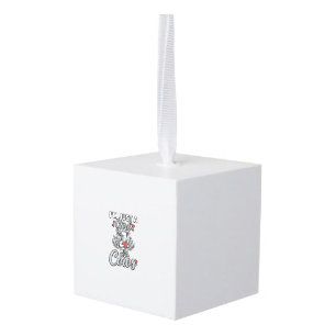 Meisje Dat van Koeien Houdt Vintage Mooie Koe T-sh Kubus Ornament