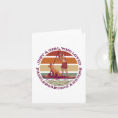 Meisje dat van Paddleboarding houdt en Dogs Gift Kaart (Voorkant)