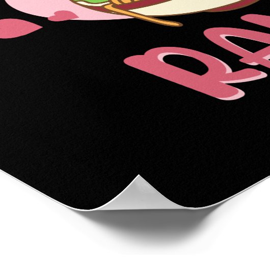Meisje dat van Ramen Anime Kawaii Ramen Noodles Gr Poster (Hoek)