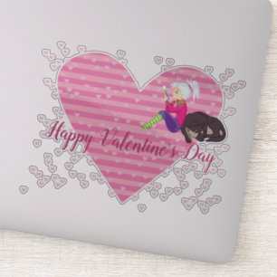 Meisje dat verliefd is sticker