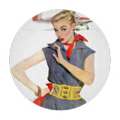 Meisje dat vliegvliegtuigen stort snijplank (Voorkant)