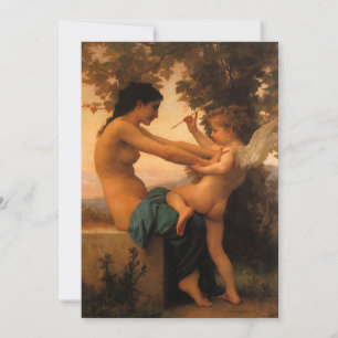 Meisje dat zich verdedigt tegen Cupido door Bougue