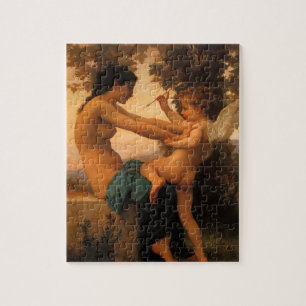 Meisje dat zich verdedigt tegen Cupido door Bougue Legpuzzel