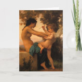 Meisje dat zichzelf verdedigt tegen Cupid door Bou Kaart (Voorkant)