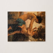 Meisje dat zichzelf verdedigt tegen Cupid door Bou Legpuzzel (Horizontaal)