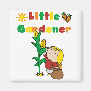 Meisje de T-shirts en de Giften van Weinig Tuinman Magneet
