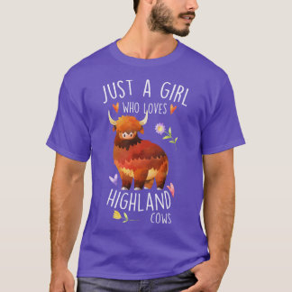 Meisje die houdt van Highland Koeien 1 T-shirt