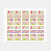 Meisje Dinosaurus Kleding Labels voor Kinderen (Vel)