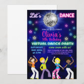 Meisje discomuziek dansfeest, virtueel dansfeest. kaart (Voorkant / Achterkant)