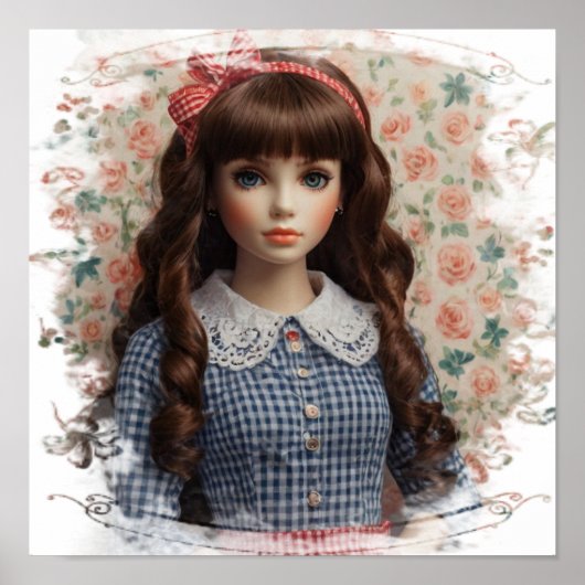  Meisje Doll Core Whimsical Poster (Voorkant)