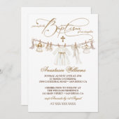 Meisje doop doop Boho uitnodiging (Voorkant / Achterkant)