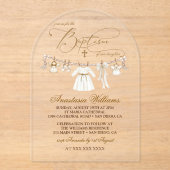 Meisje Doop Doop Uitnodiging Elegant Acryl Uitnodigingen (Voorkant)