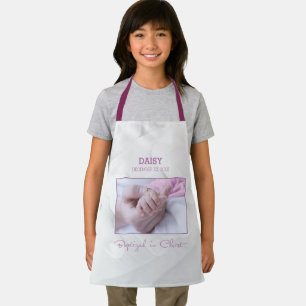Meisje Doop Gefeliciteerd met Baby Gepersonaliseer Schort